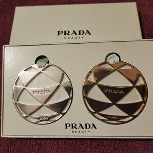 Prada Beauty Ornament Set - Gold and Silver - NIB